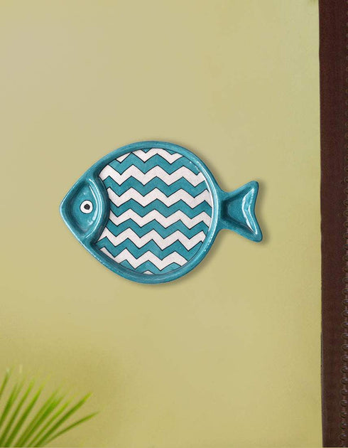 Flying Fish (Hanging Plate) Big Teal Colour